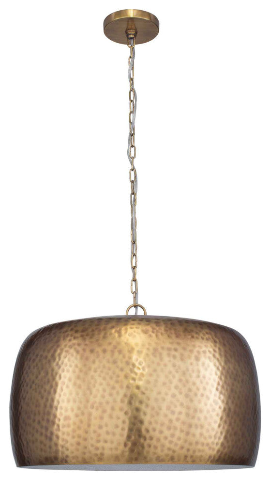Uttermost Lemont Hammered Brass 1 Light Pendant