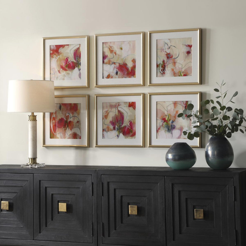 Fresh Start Art Print, Multi-Colored and Brushed Soft Gold
