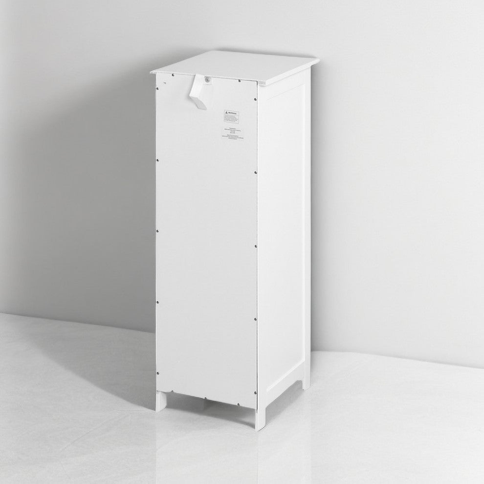White Bathroom Storage Freestanding Cabinet With Drawers