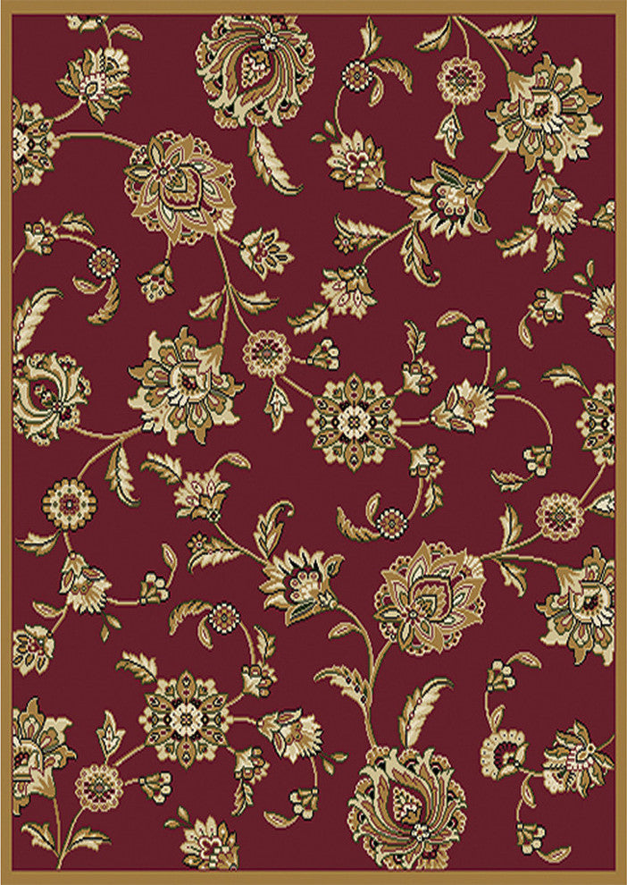 Home Dynamix Optimum Malin Area Rug 7'8"x10'4", Floral Red