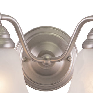 Standford 2-Light Vanity, Brushed Nickel/Alabaster Glass
