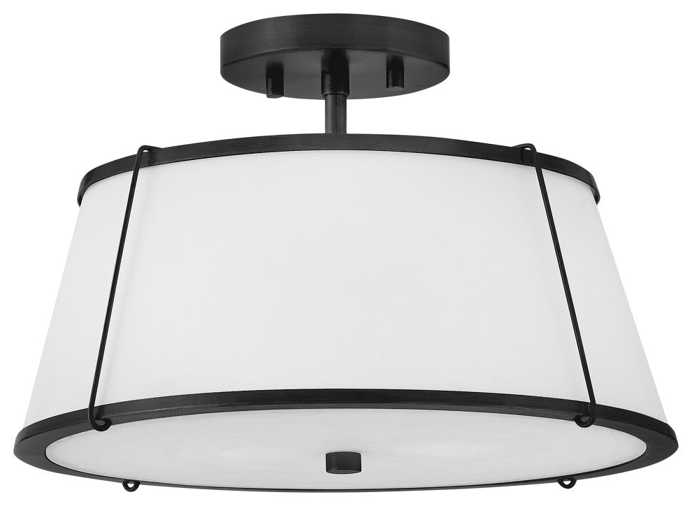 Hinkley Clarke Medium Semi-Flush Mount, Black