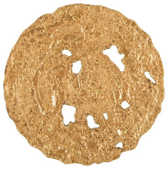 Molten Disc Wall Art, Gold Leaf, Small
