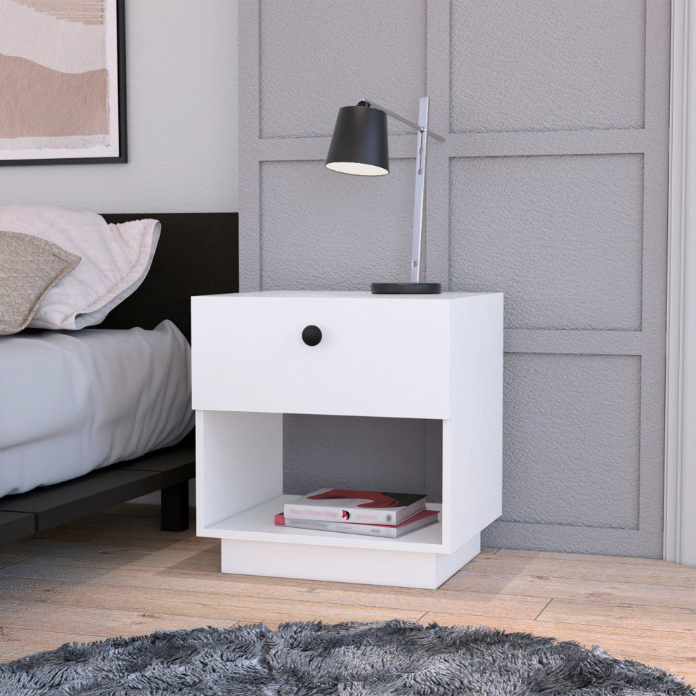 Sumter 1-Drawer Nightstand, White