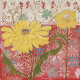 "Yellow Flowers 2" Painting Print on Wrapped Canvas