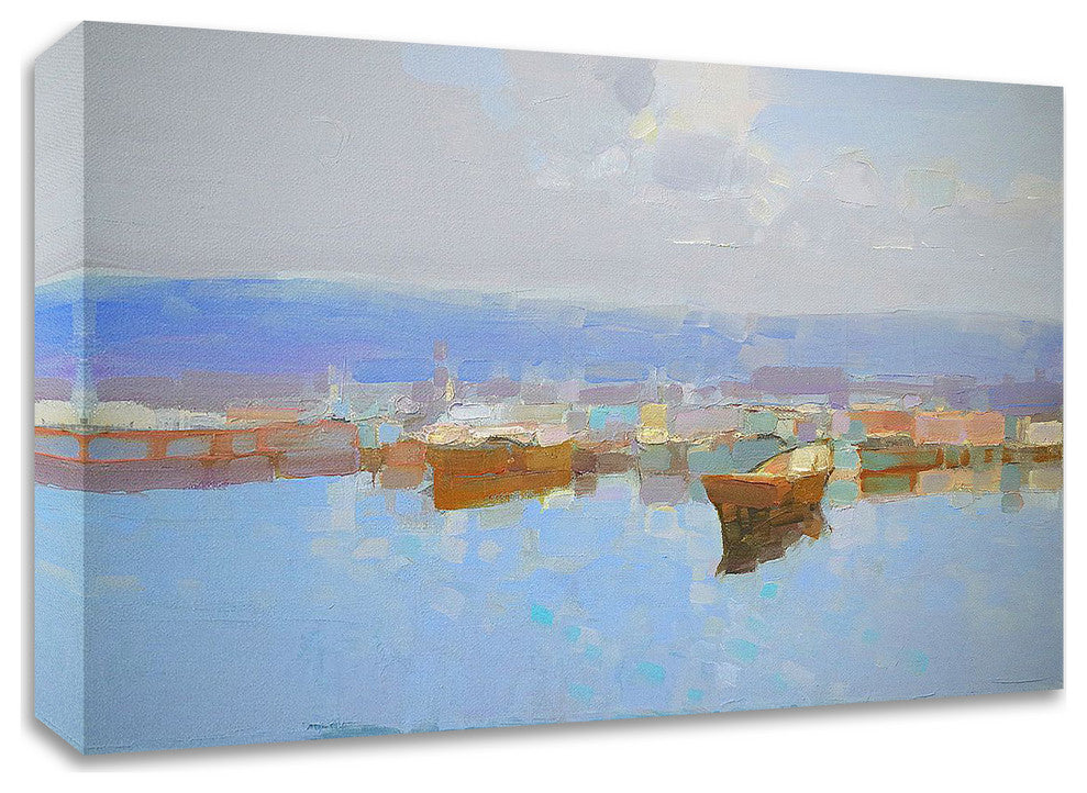 Harbor by Vahe Yeremyan, Print on Canvas, 25"x15"