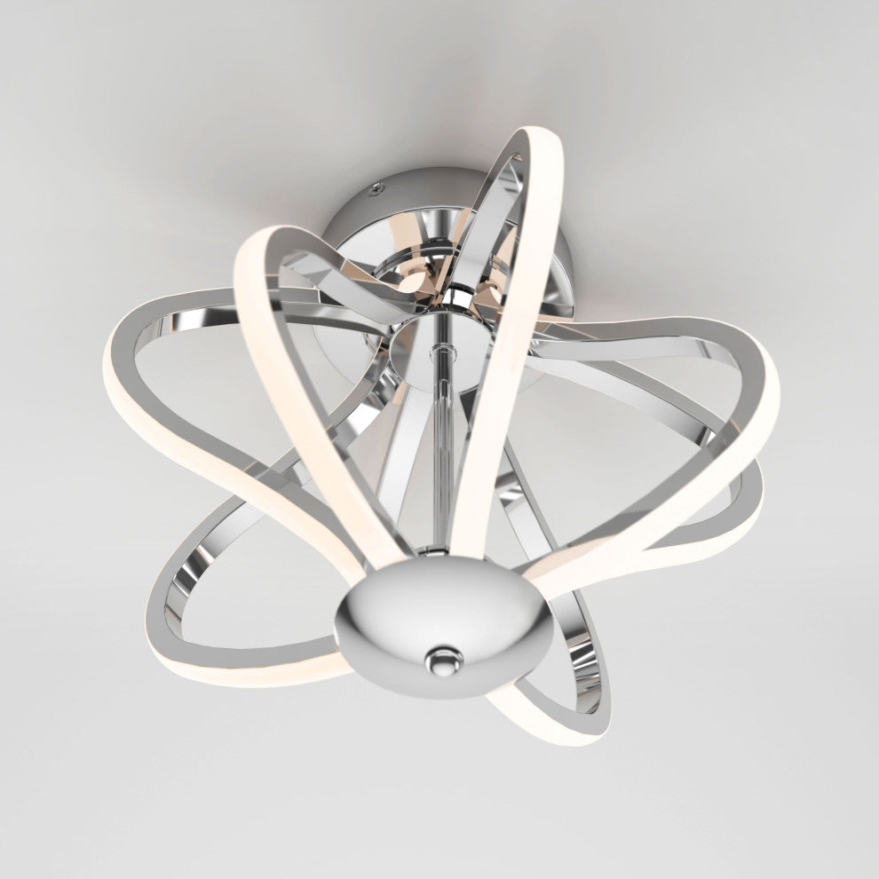 Artika Meridian Ceiling Flushmount Light, Chrome