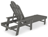 Polywood Long Island Chaise, Slate Gray