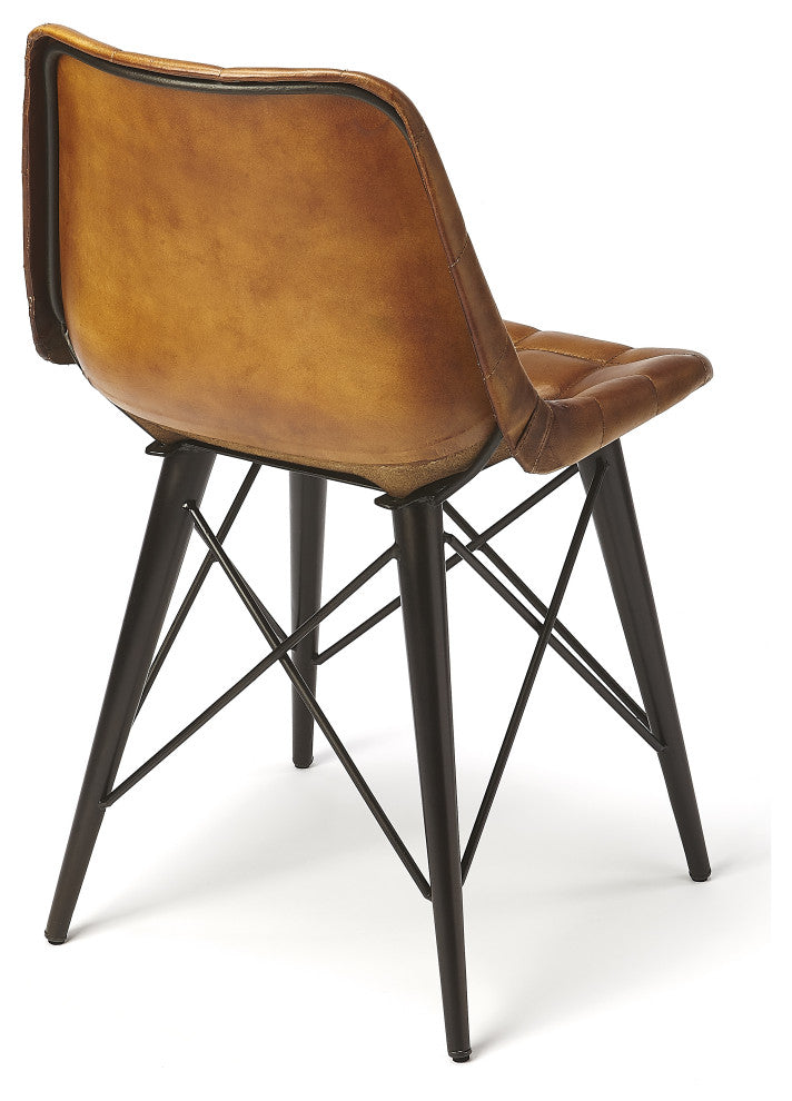 Butler Patty Brown Leather Side Chair