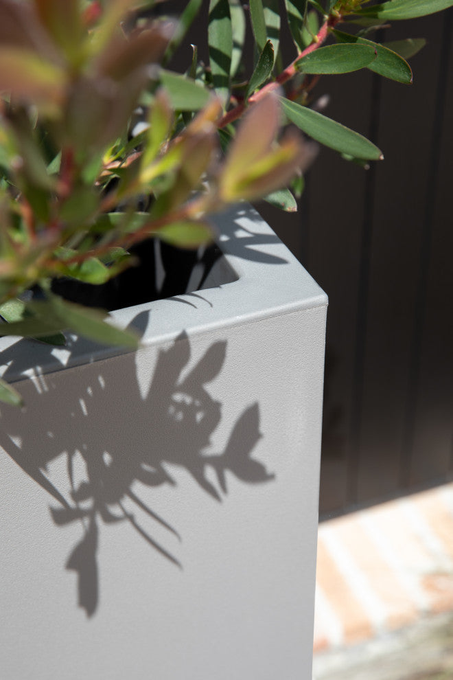 Veradek Block Series Pedestal Planter, Grey, Tall