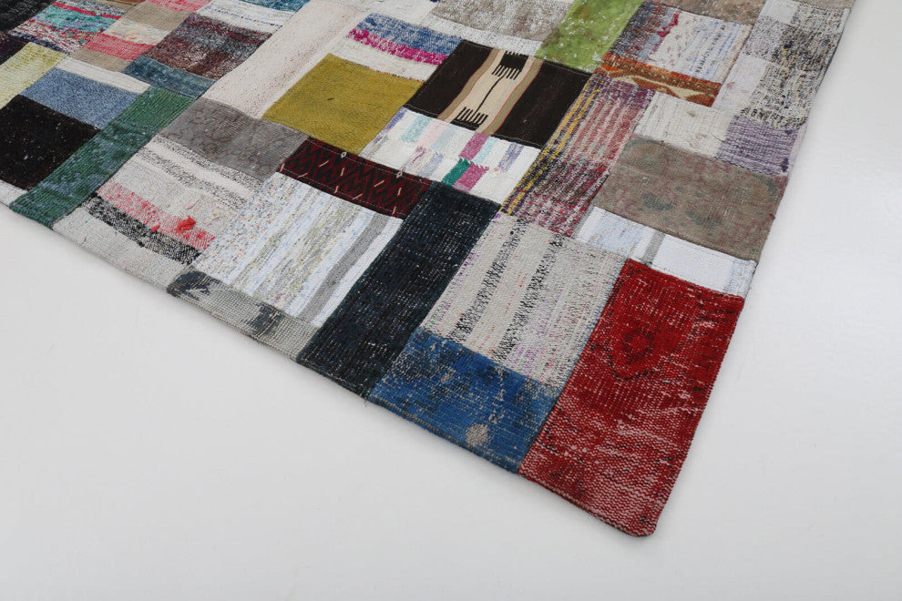 Rug N Carpet - Handmade Turkish 5' 9'' x 7' 10'' Rustic Patchwork Kilim Rug