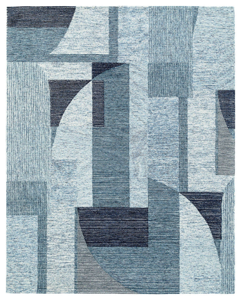 Obeetee Jaipur Abstract Hand Tufted Rug, Blue, 6'x9'