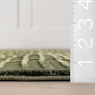 Nuloom Kailani Geometric Washable Rug, Green 8' x 10'