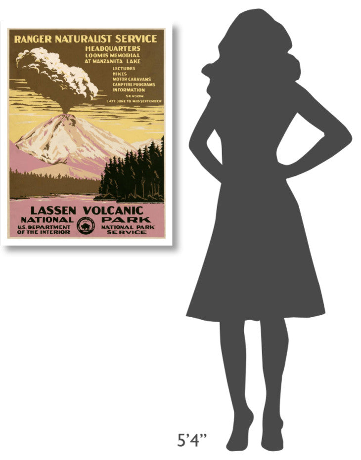 "Lassen Volcanic National Park, ca. 1938" Paper Art, 26"x34"