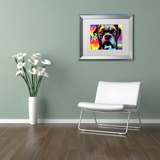 Dean Russo 'Choose Adoption Boxer' Art, Silver Frame, 11"x14", White Matte