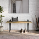 Berkeley Solid Mango Wood Small Entryway Bench, Natural