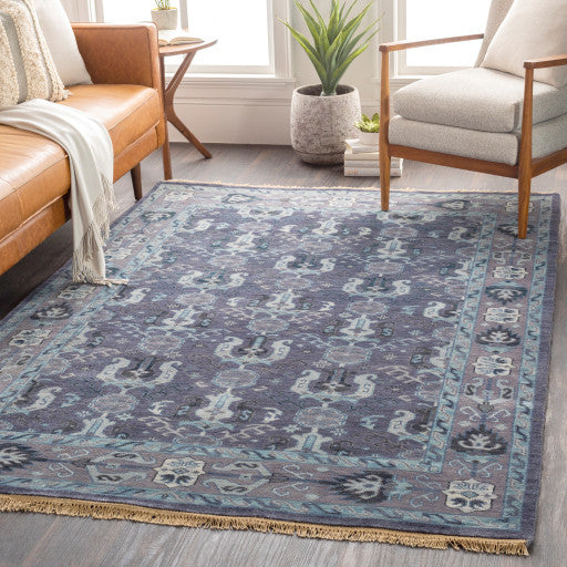 Surya Zeus ZEU-7830 8'x11' Rug, Navy/Dark Purple/Aqua/Pale Blue