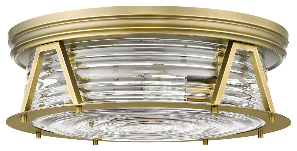 Zlite 491F4-RB 4-Light Flush Mount, Clear