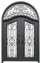 High-End Exterior Front Entry Iron Double Doors, 120"x72"