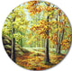 Autumn Wood, Landscape Disc Metal Wall Art, 23"