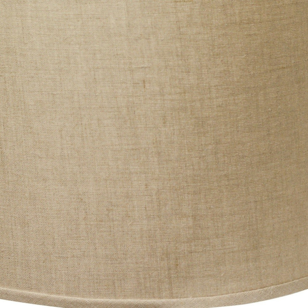 16" Dark Wheat Throwback Drum Linen Lampshade