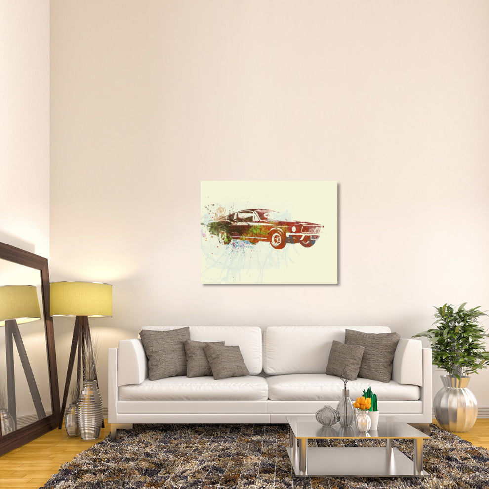 "Ford Mustang Watercolor" Fine Art Print