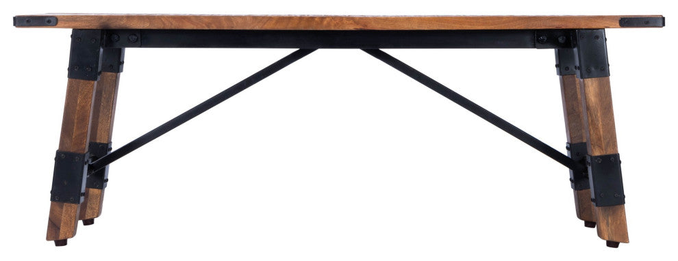 Mod Industrial Rustic Wood Bench
