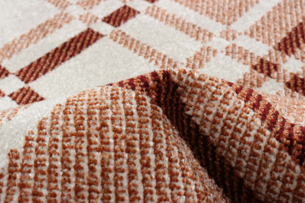 Aqua Roma Area Rug, Copper, 2'6"x8'