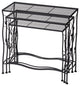 Rectangular Nesting Black Metal Plant Stand, Set of 3
