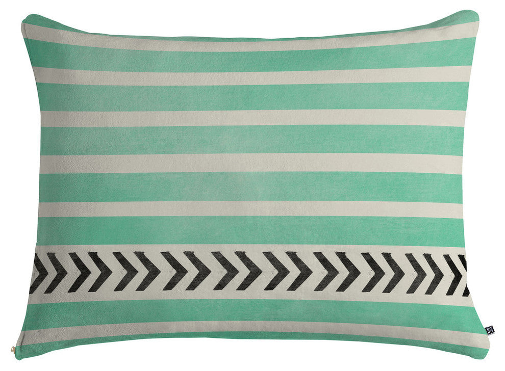Allyson Johnson Mint Stripes And Arrows Dog Bed