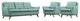 Modern Laguna Beguile 3 Piece Upholstered Fabric Living Room Set