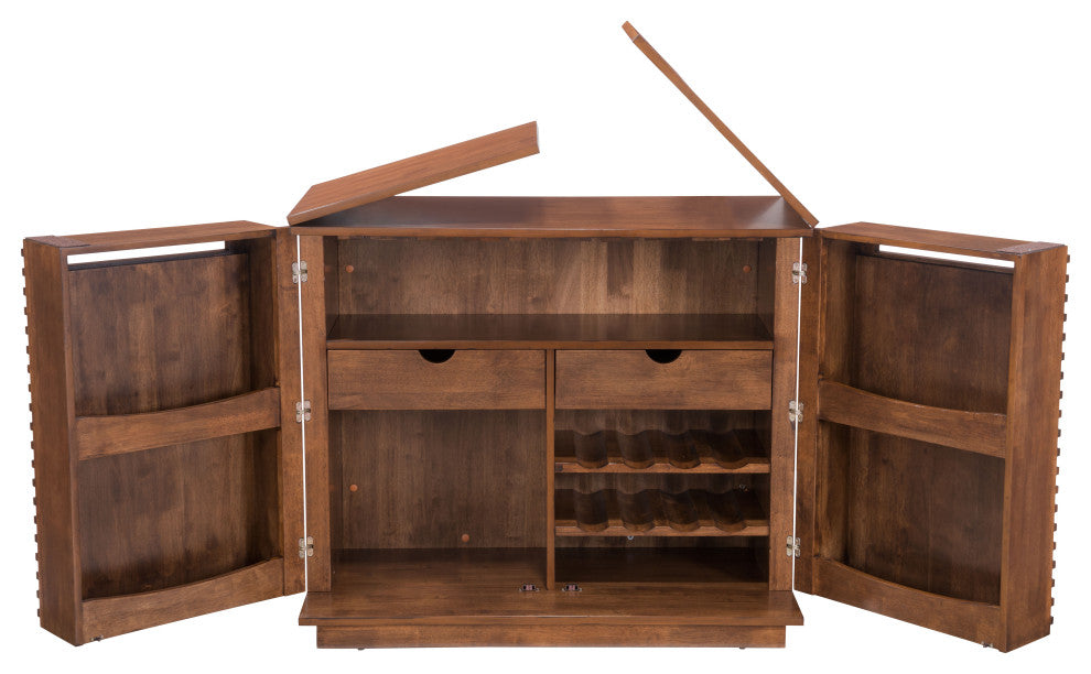 Linea Bar Cabinet Walnut