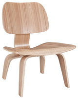 Modway Fathom Wood Lounge Chair, Natural