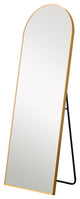 Narrow Gold Arched Mirror With Stand