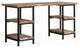 4-Shelf Writing Desk with Metal Frame, Salvaged Cabin