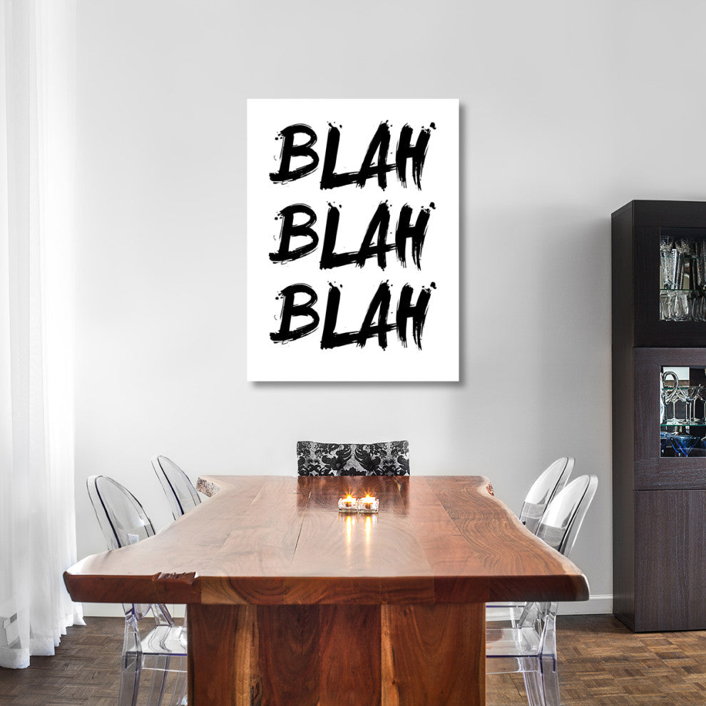 "Blah Blah Blah Poster White" Fine Art Print