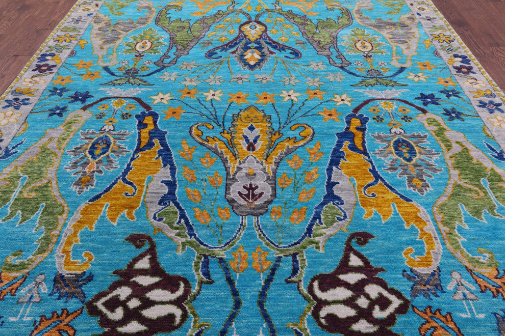 9' 2" X 11' 11" Turkish Oushak Handmade Wool Rug - Q15003