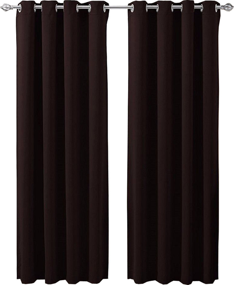 Amazing Grommet Top Window Curtain Panel, Chocolate, 52"x84"