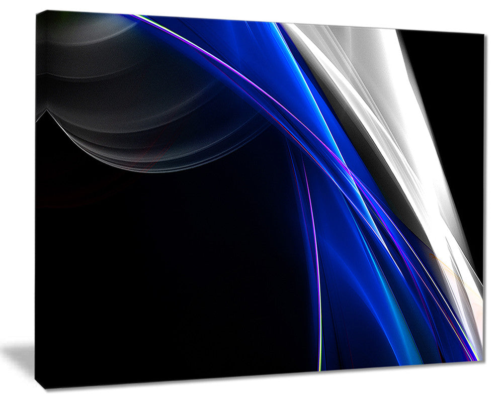 "Glittering Blue Pattern" Abstract Digital Art Canvas Print