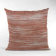 Plutus Red Beige Shower Stripe Luxury Throw Pillow, 22"x22"