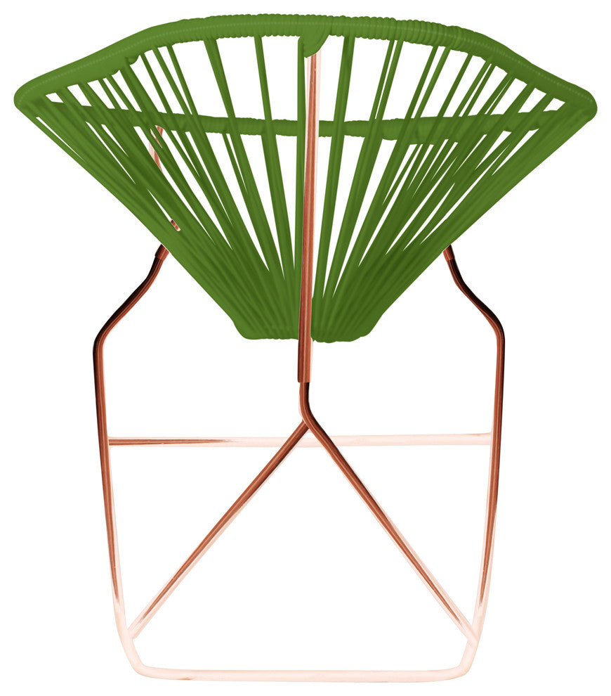 Acapulco Indoor/Outdoor Handmade Rocker, Cactus Weave, Copper Frame