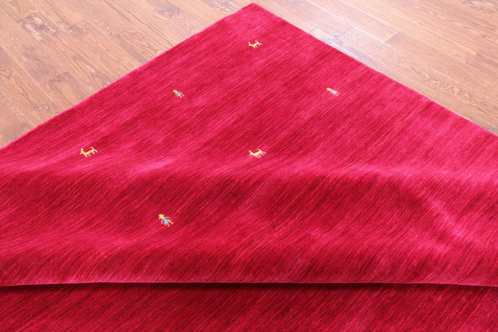 10' Square Persian Gabbeh Handmade Rug - Q15228