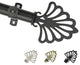 Bonnie 13/16" Diameter Curtain Rod, Black, 18-28"