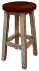 Barnwood Style Timber Peg Barstool, Thunder White and Michael's Cherry, Bar Height
