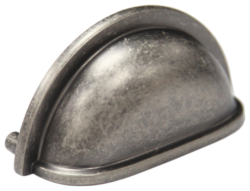 Mascot Hardware 3'' CTC Shell Antique Pewter Cupboard Pull - Pack of 8