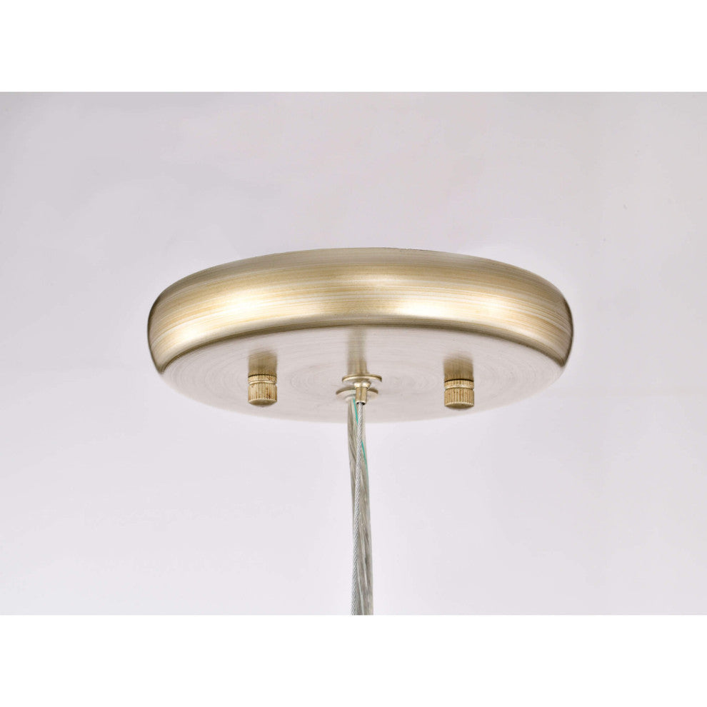 Liria 8-Light Brushed Silver-ish Champagne Beads Firework Chandelier