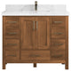 Malibu Teak 42 Single Sink Bath Vanity in Golden Teak 2" Calacatta Nuvo