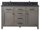 Jasper 54" Bathroom Vanity, Textured Gray, Blue Limestone