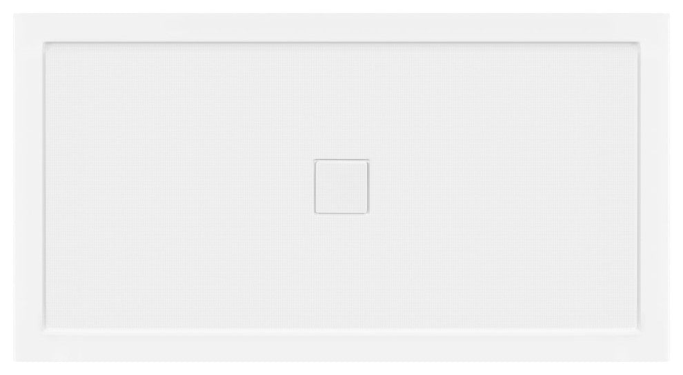 LessCare 60"x32" Left Double Threshold Shower Pan Base Wall Corner Center Drain