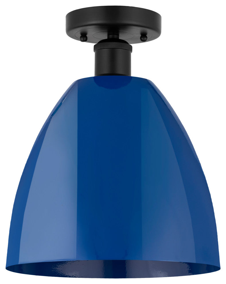 Innovations 616-1F-BK-MBD-9-BL 1 Light Semi-Flush Mount, Matte Black